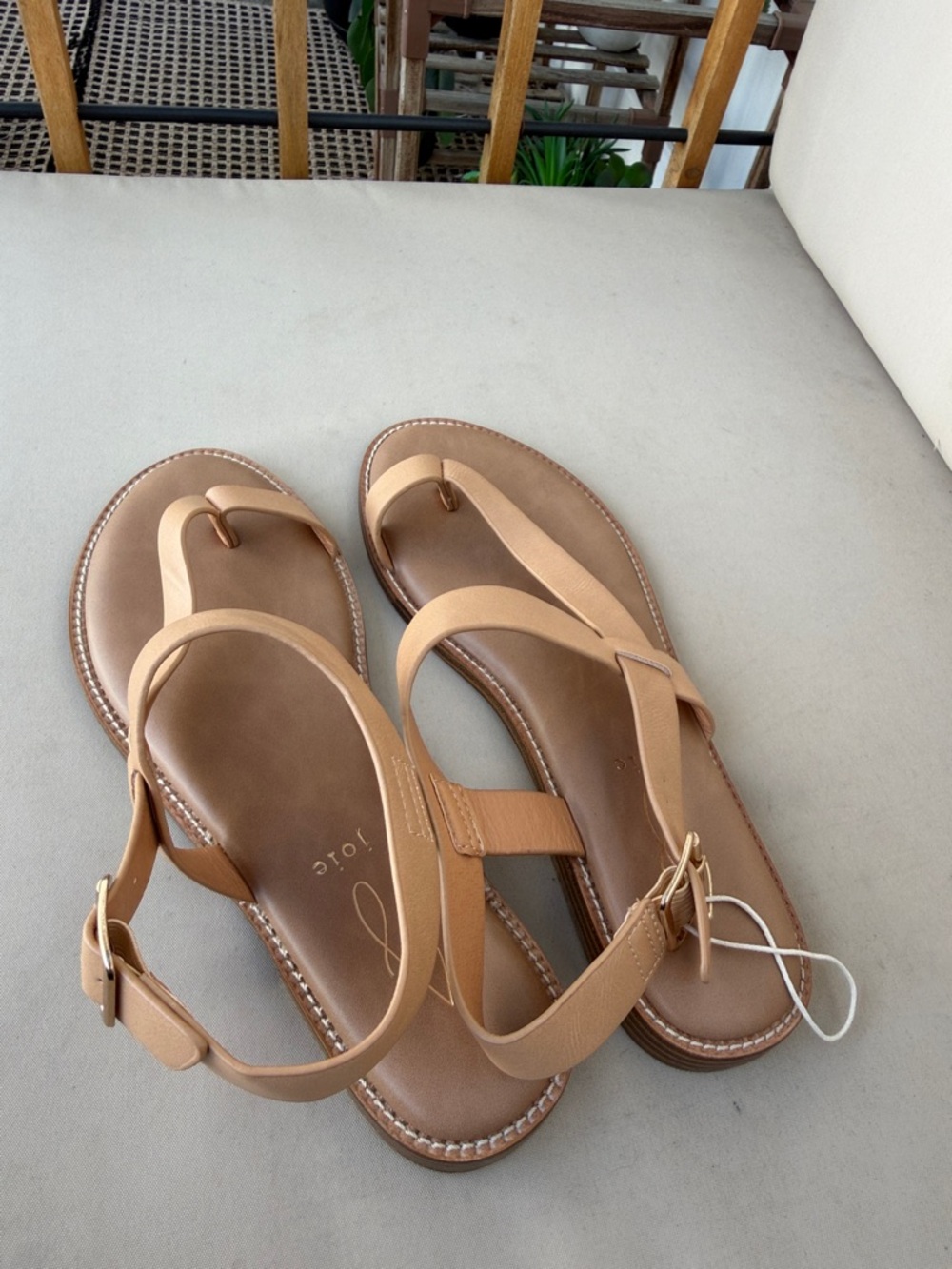 Joie Nude Tan Leather Strappy Sandals - Picture 5 of 5